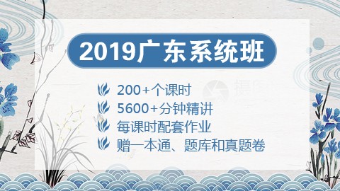 [送图书礼包]2019广东笔试系统班