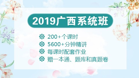 [送图书礼包]2019广西笔试系统班
