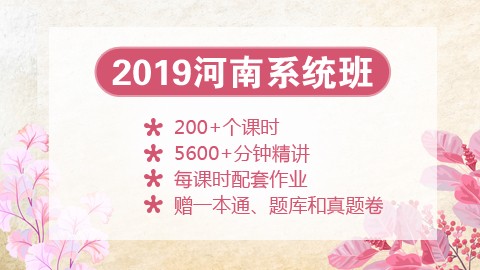 [送图书礼包]2019河南笔试系统班