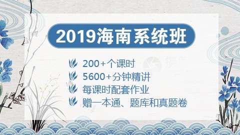 [送图书礼包]2019海南笔试系统班