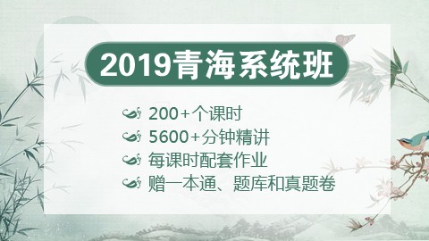 [送图书礼包]2019青海笔试系统班