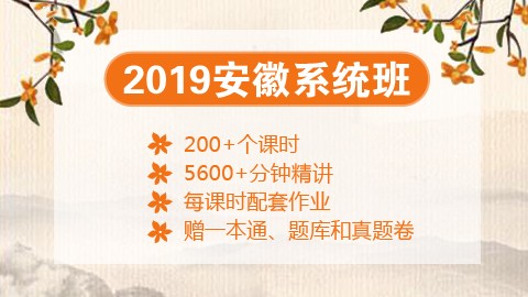 [送图书礼包]2019安徽笔试系统班
