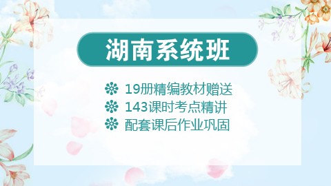 【送17册图书礼包】2020湖南笔试系统班课程（微信班级群服务）