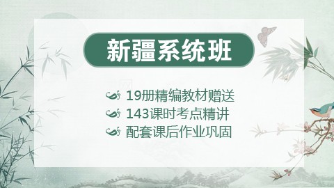 【送19册图书礼包】2020新疆笔试系统班课程（微信班级群服务）